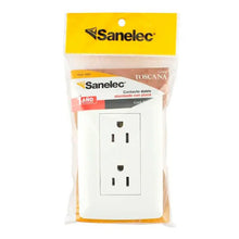 Placa Toscana contacto doble  Sanelec - Sanelec