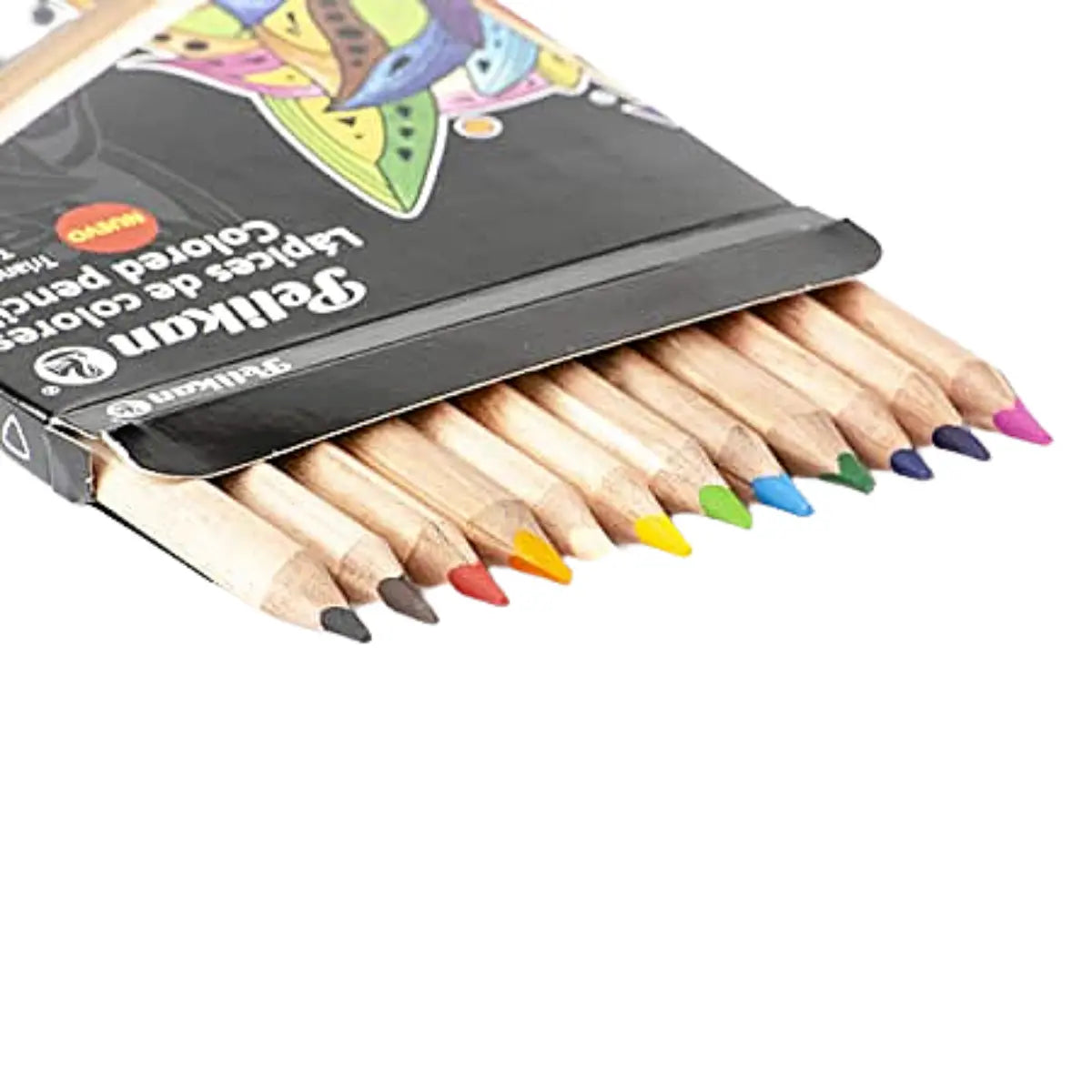 Lápices Colores Triangulares Jumbo Cuerpo Madera Pelikan 12 Piezas - Pelikan - detalle