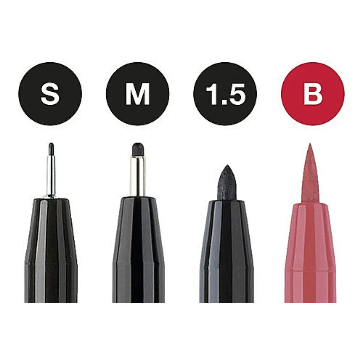 Rotuladores Negro/Rojo Faber Castell Profesionales 4 Pz - Faber Castell - detalle