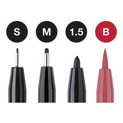 Rotuladores Negro/Rojo Faber Castell Profesionales 4 Pz - Faber Castell - detalle