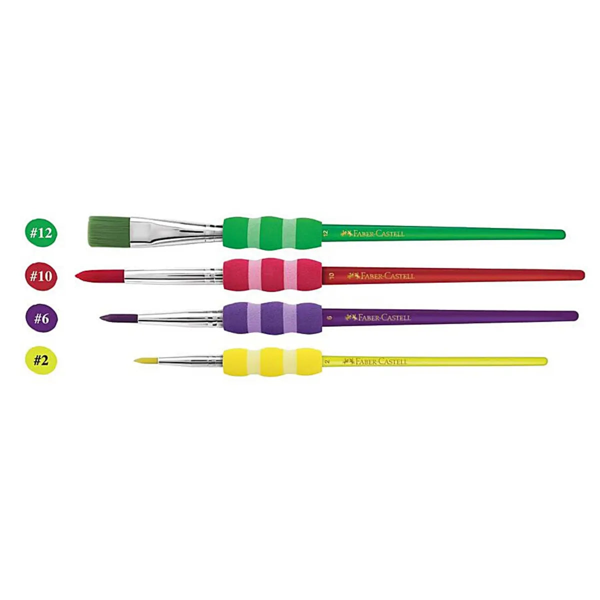 Pinceles Sintéticos Faber Castell Eva Agarre Grip 4 Pz - Faber Castell