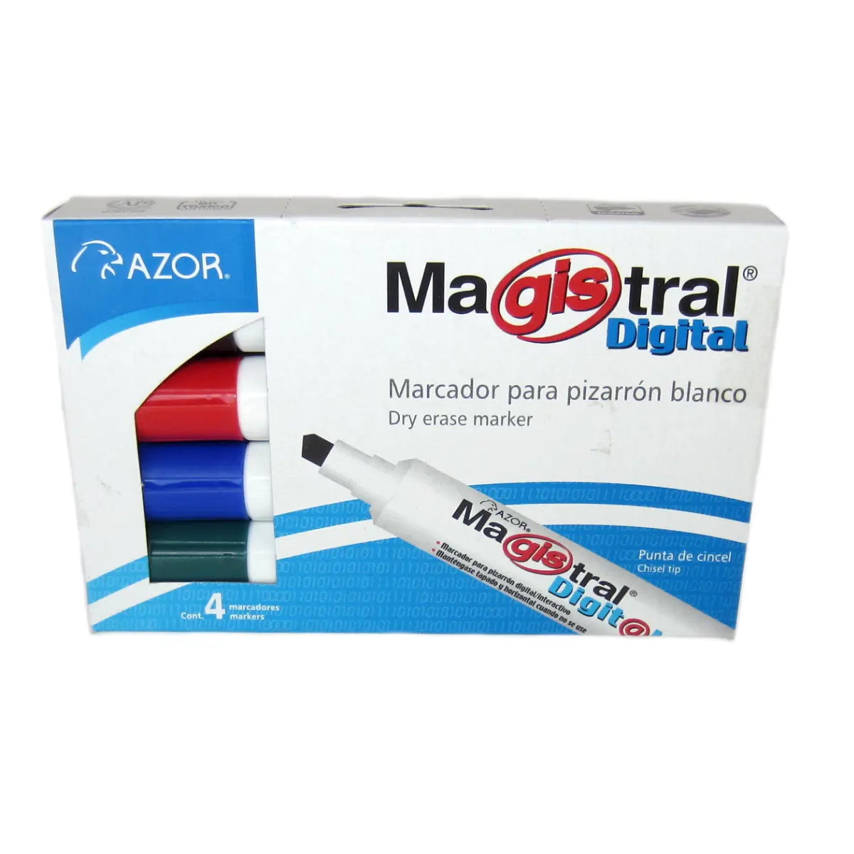 Marcadores Azor para Pizarrón Blanco 6mm Magistral Digital 4 Piezas - Azor