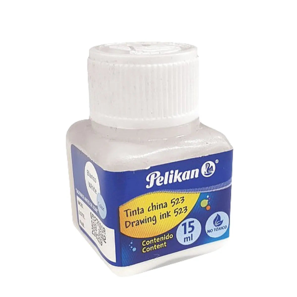 Tinta China Pelikan 15ml Dibujo Caligrafía Elegir Color Blanco - Pelikan - vista lateral