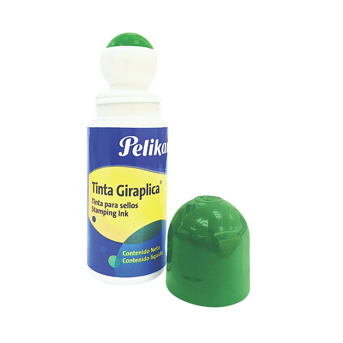 Tinta Sellos Roll On Giraplica Pelikan 60ml Elegir Color Verde - Pelikan - empaque