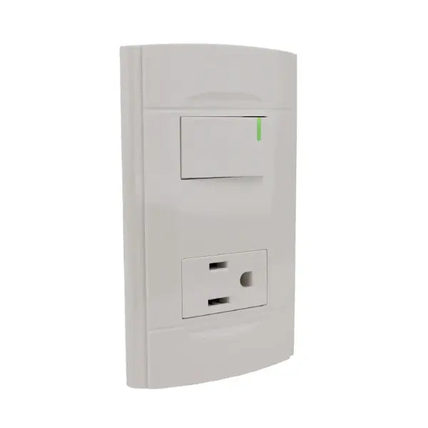 Placa Roma apagador y contacto Sanelec - Sanelec - detalle