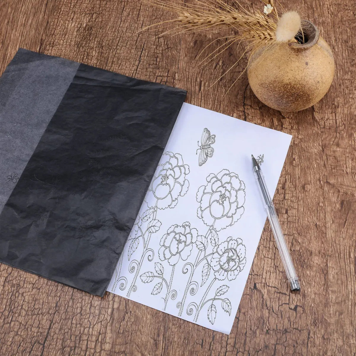 Hojas Papel Carbón 1010g Carta Base Cera Negra Pelikan 100 Piezas - Pelikan