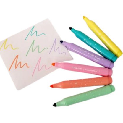 Plumones Plumin de Colores Pastel Pelikan Colorella 6 Piezas - Pelikan - detalle