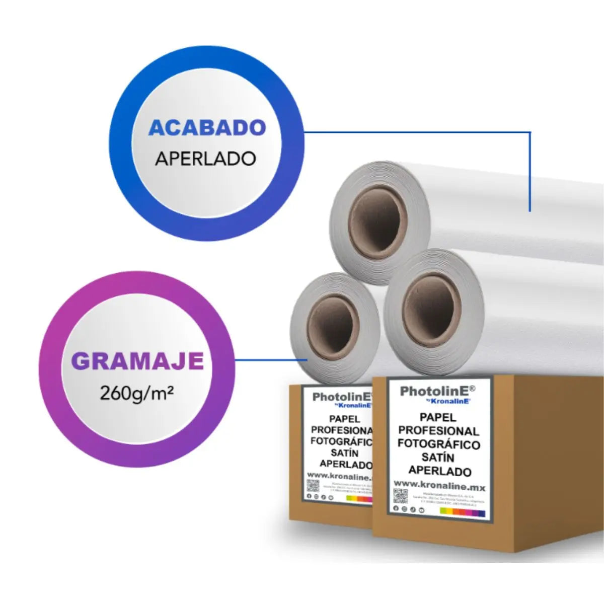 Papel Profesional Fotográfico Satín Aperlado Kronaline Prl028 0.61 x 30 m 3 PIEZA - Kronaline - detalle