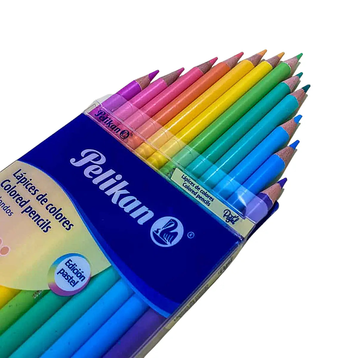 Lápices de Colores Pastel Redondos Largos 3.3mm Pelikan 12 Piezas - Pelikan - vista lateral