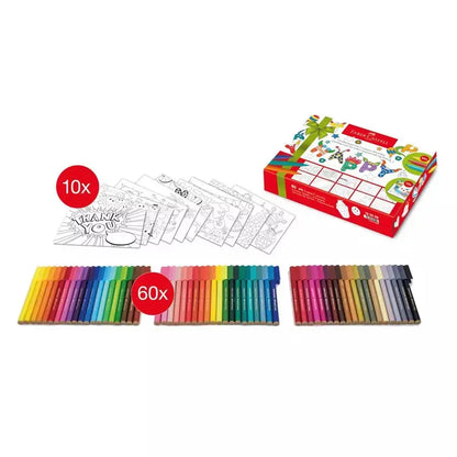 Rotuladores Faber Castell 60 Pz y 10 Tarjetas Felicitación - Faber Castell - uso