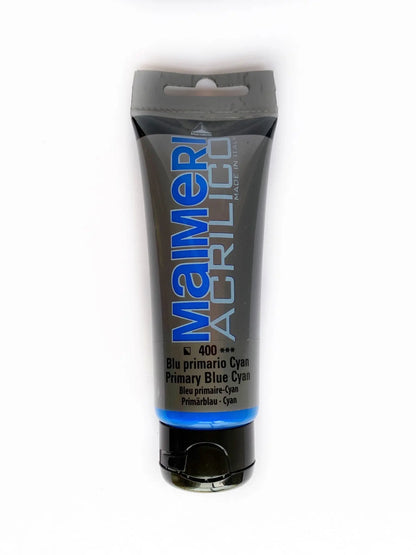 Pintura Acrílica En Tubo Maimeri Acabado Semi-mate 75ml Elige Color Azul Primario Cyan - maimeri