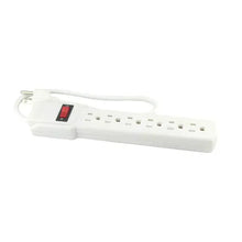 Multicontacto blanco 6 entradas con interruptor y protección Sanelec 8622 - Sanelec