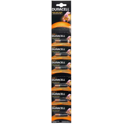 Tira de 6 pilas Duracell AAA Alcalinas - Duracell - vista lateral