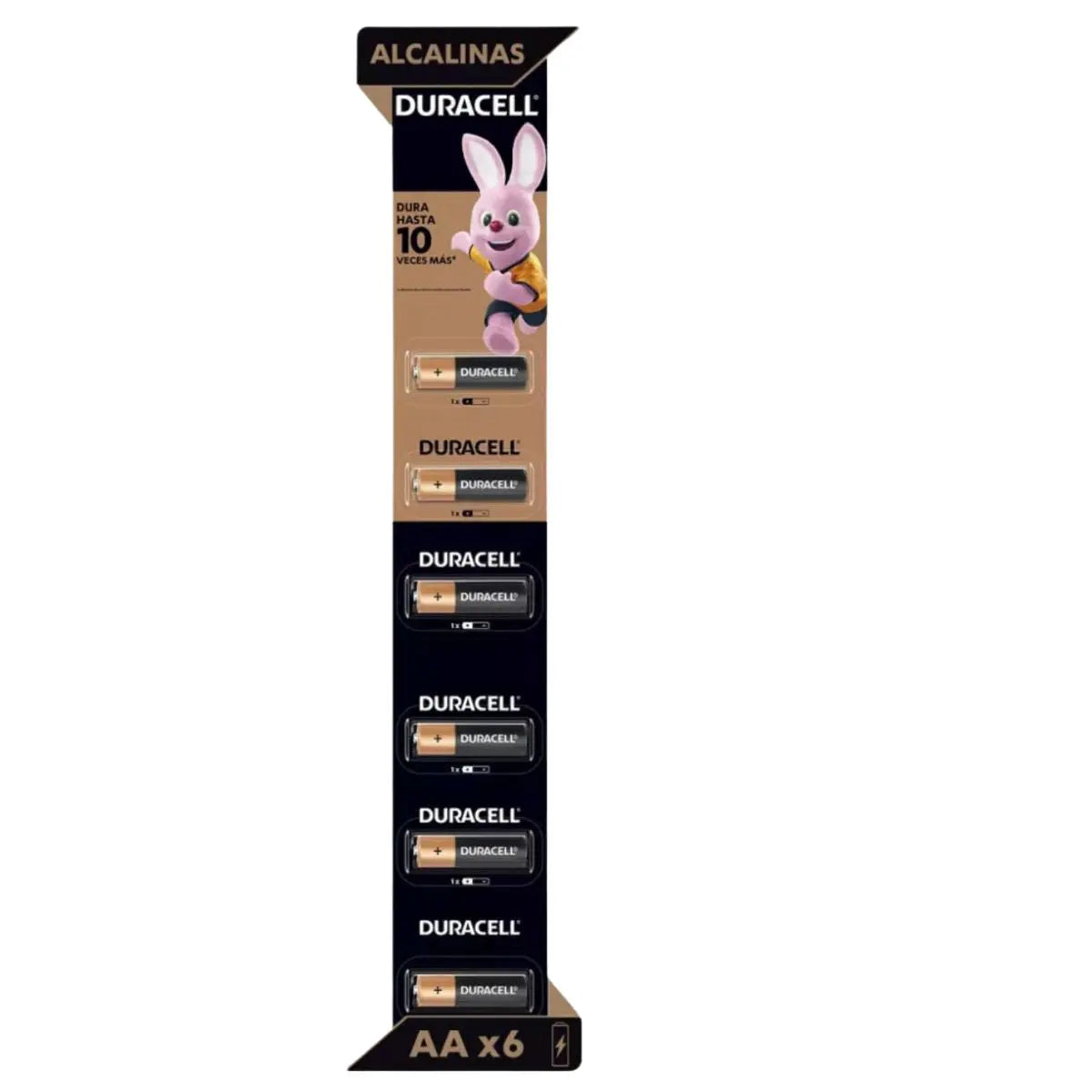 Pilas AA Tira 6 piezas Desprendibles Duracell - KCTS