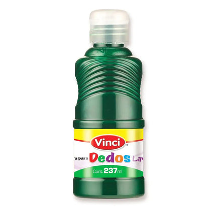 Pintura Para Dedos Lavable Vinci Colores Surtidos 237ml Elegir Color Verde - Vinci