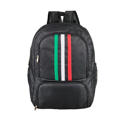 Mochila Negra Rayas Tricolor For Promotional 2 CompartimentoS - For Promotional