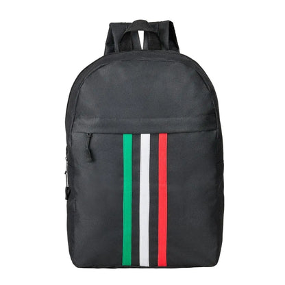 Mochila Negra Ajustable For Promotional Rayas Tricolor - For Promotional - vista lateral