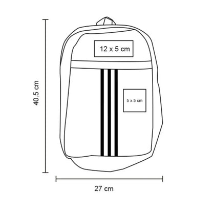 Mochila Negra Ajustable For Promotional Rayas Tricolor - For Promotional