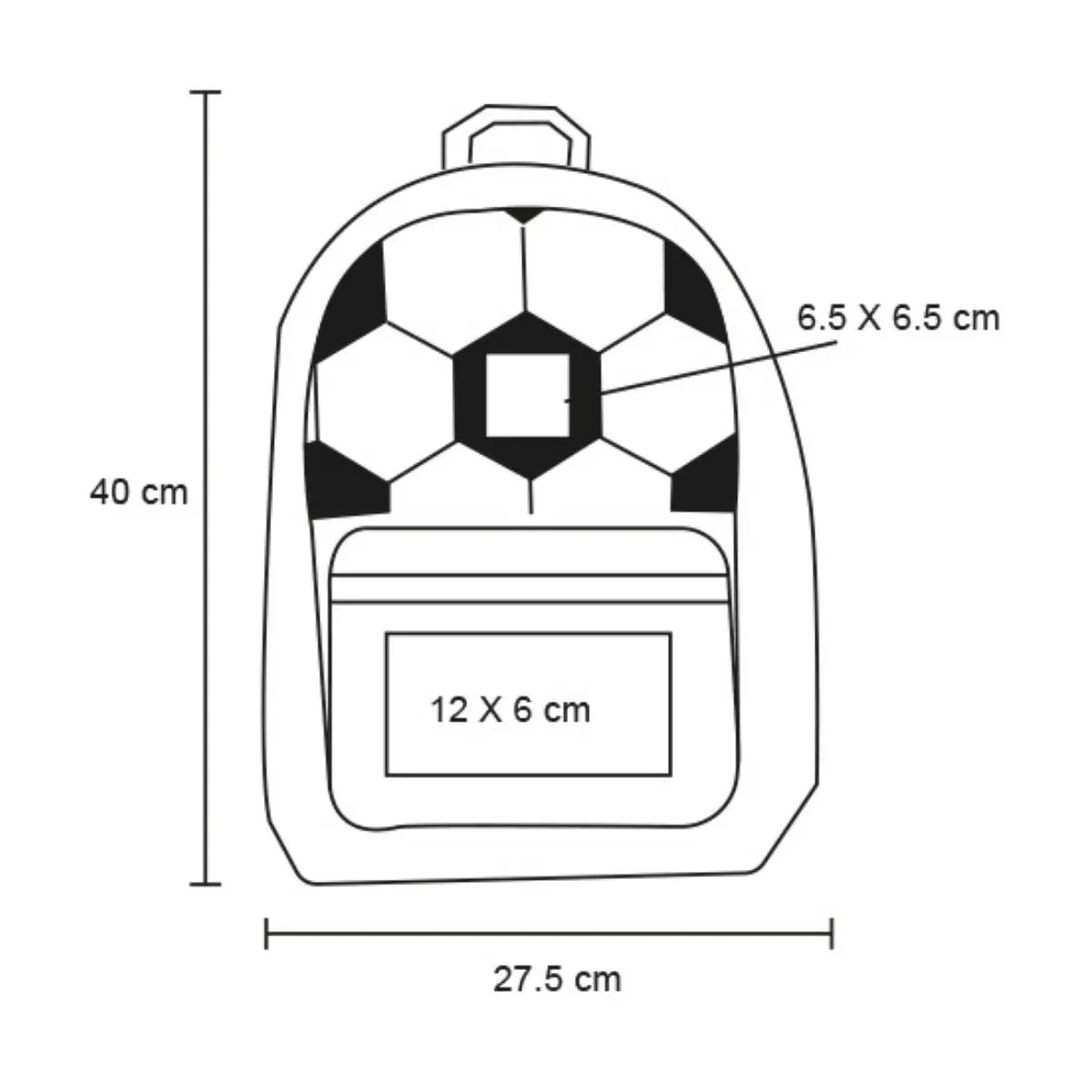 Mochila Negra Impresion Balon For Promotional Ajustable - For Promotional - detalle