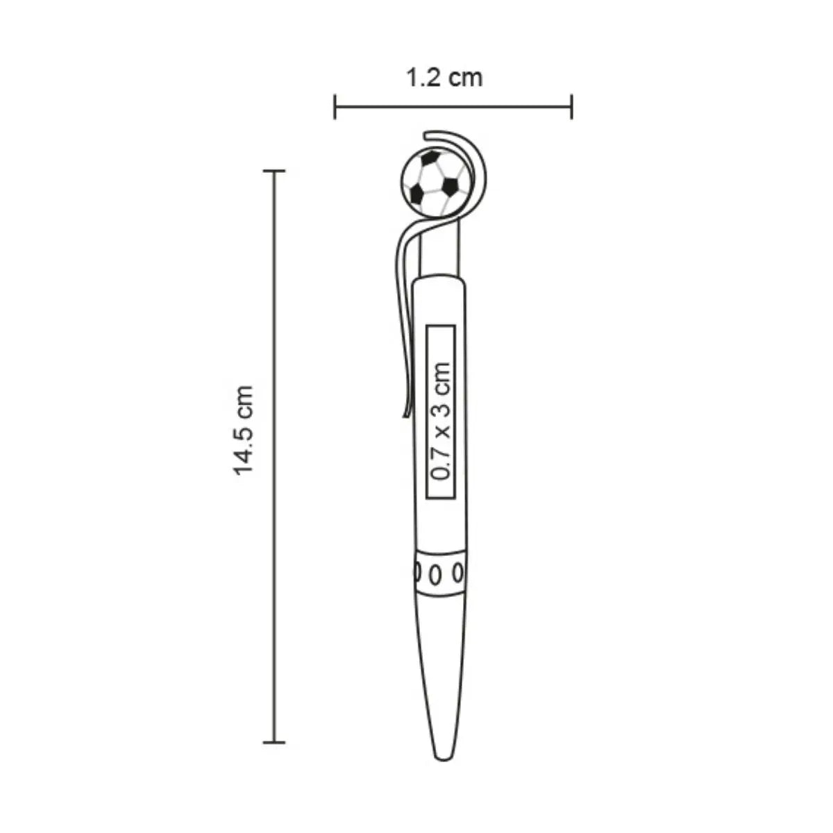 10pzs Boligrafo Clip Balon Futbol For Promotional Elegir Color Verde - For Promotional