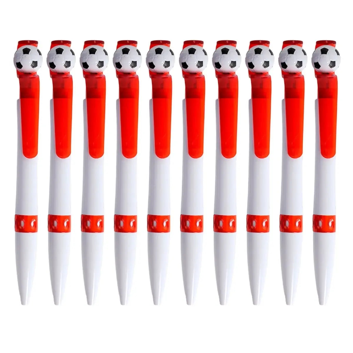 10pzs Boligrafo Clip Balon Futbol For Promotional Elegir Color Rojo - For Promotional