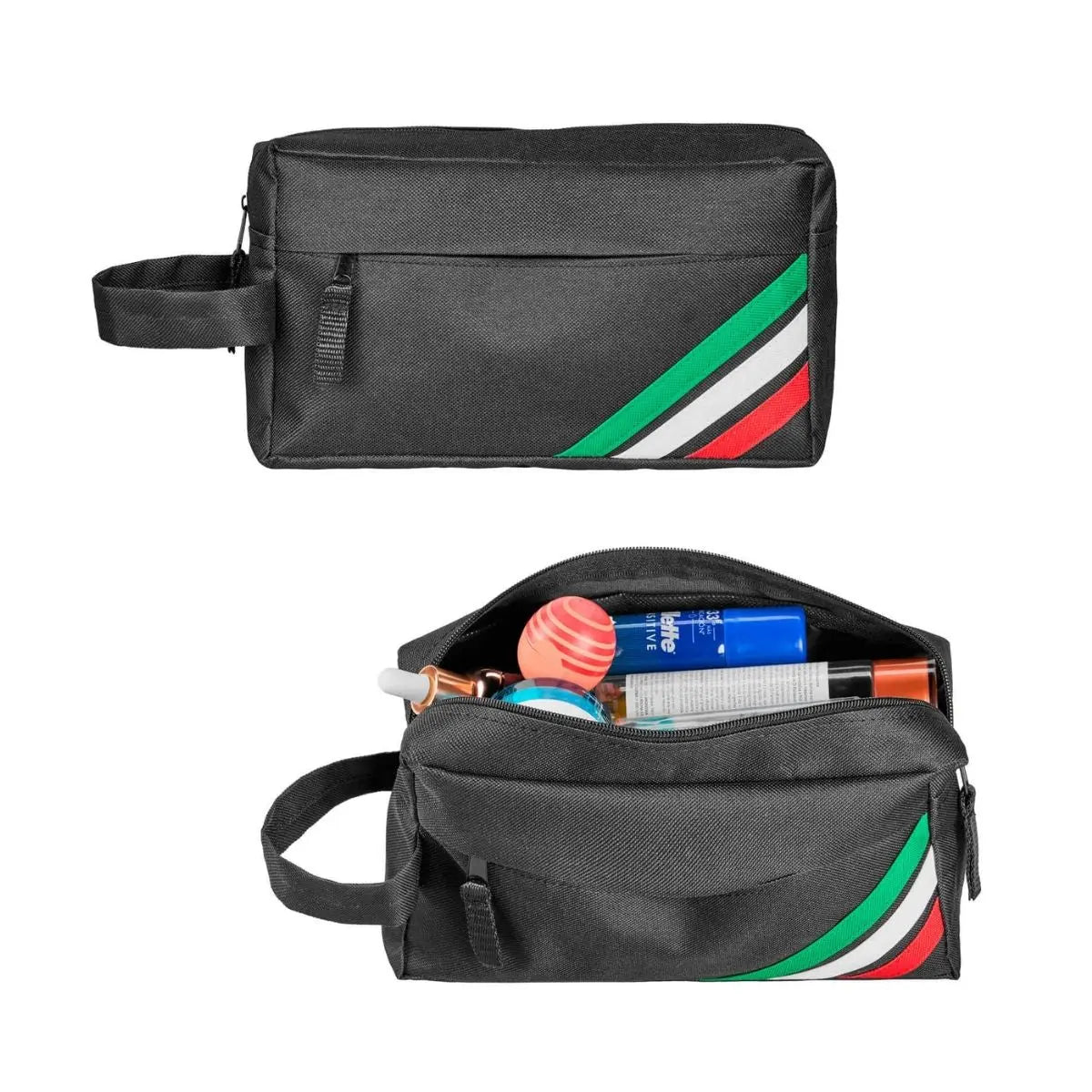 Neceser Negro c/ Rayas Tricolor For Promotional Viaje - For Promotional