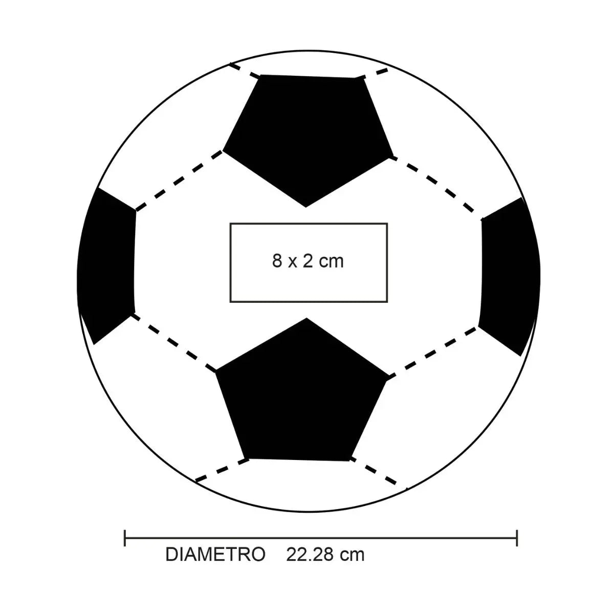 Balon Futbol For Promotional Talla 5 Blanco - Negro - For Promotional - vista lateral
