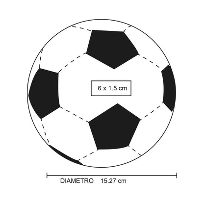 Balon Futbol For Promotional Talla 2 Blanco - Negro - For Promotional - vista trasera