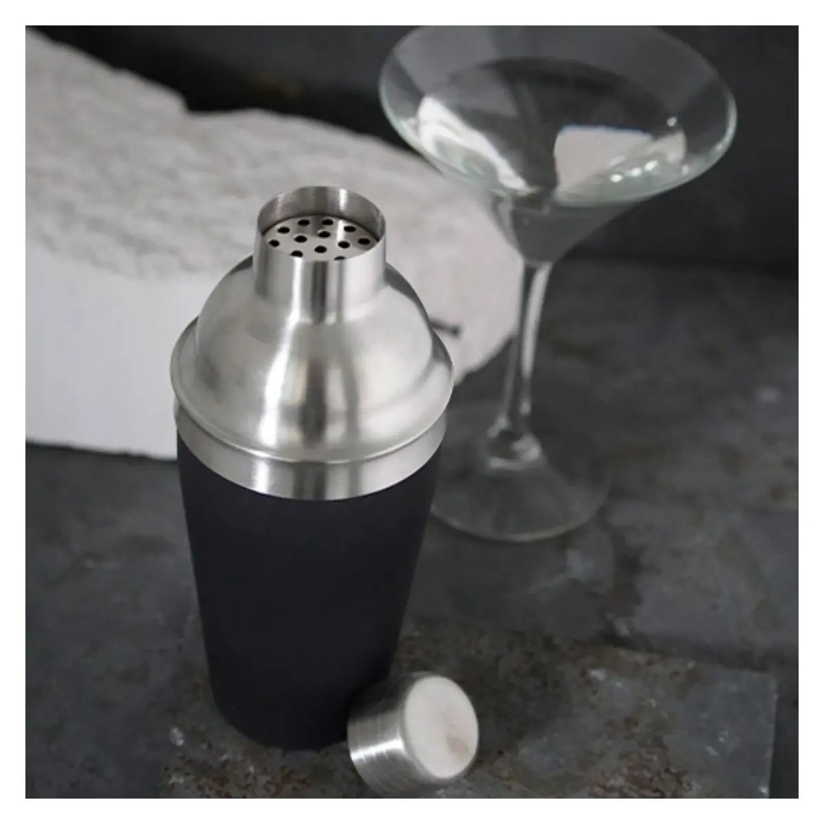 Coctelera Shaker Negro Tonic For Promotional - For Promotional - vista lateral