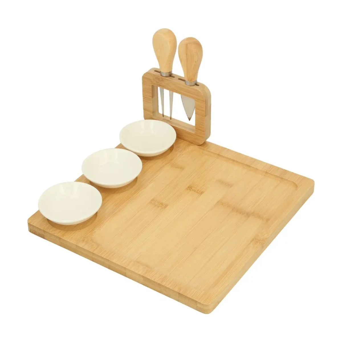 Set Tabla Quesos con Platos Cuchillo Tenedor For Promotional