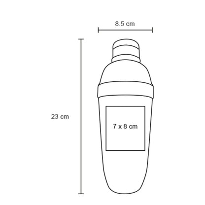 COCTELERA SHAKER TRANSPARENTE VOD 700ML FOR PROMOTIONAL - For Promotional