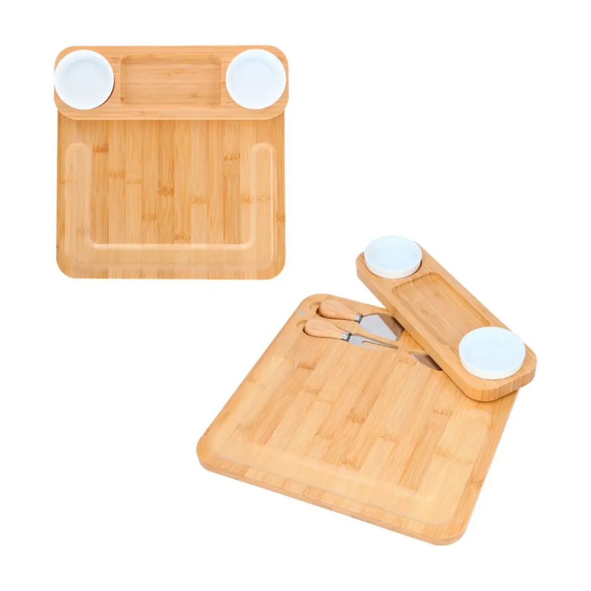 Set Tabla Quesos Bambú Cuchillos Platos Brie For Promotional
