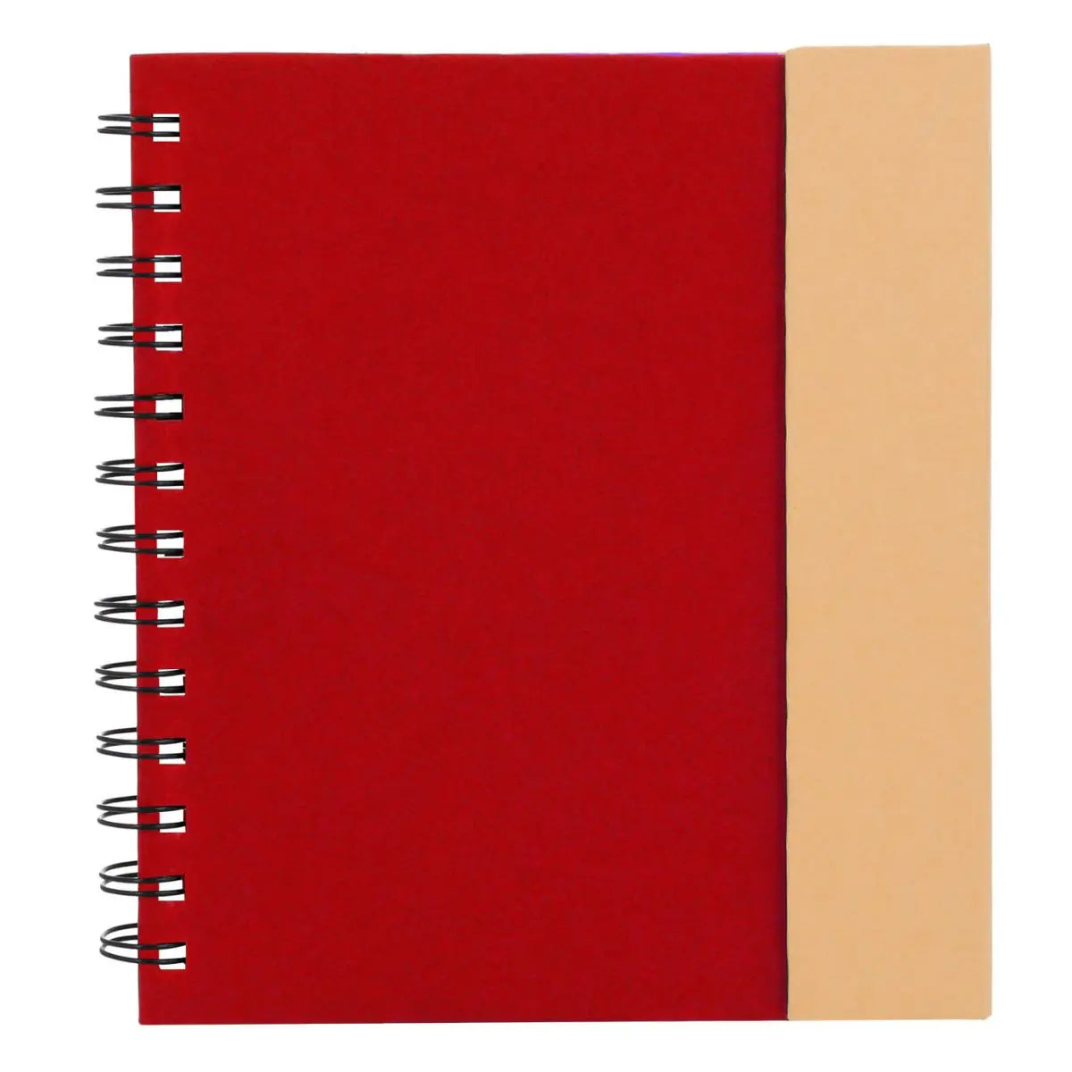Libreta Ecologica de Cartón Rojo For Promotional - For Promotional - vista lateral