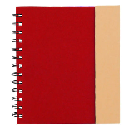 Libreta Ecologica de Cartón Rojo For Promotional - For Promotional - vista lateral