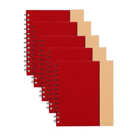 5 pzs Libreta Ecologica de Cartón Rojo For Promotional - For Promotional