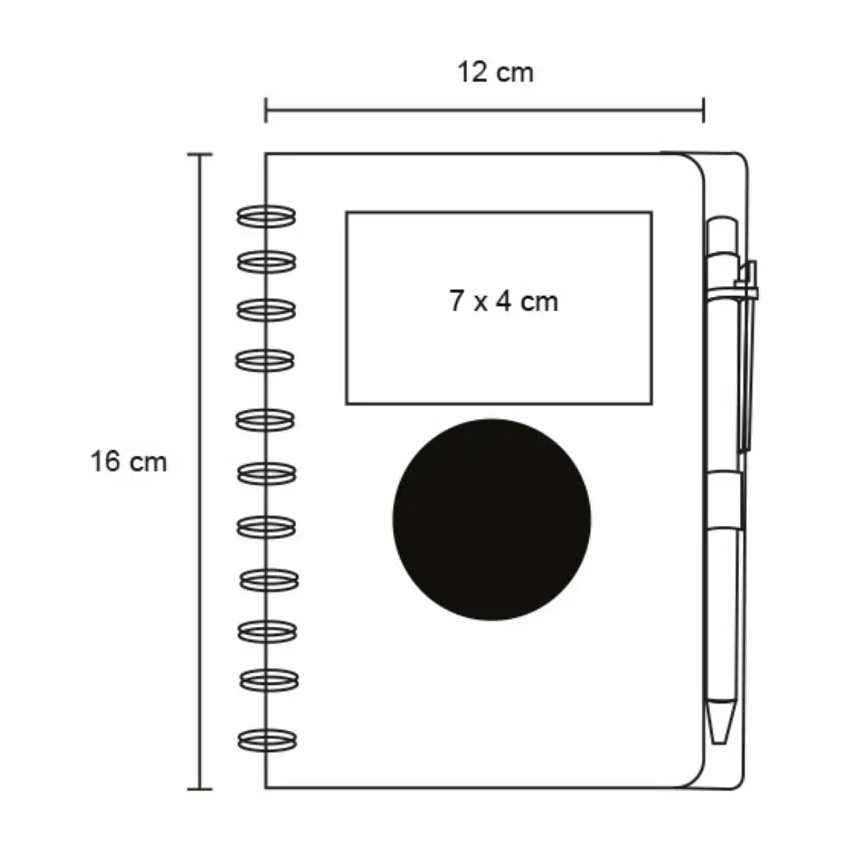 5pzs Libreta Carton c/ Boligrafo For Promotional Figura Balon Decorativo - For Promotional - vista lateral