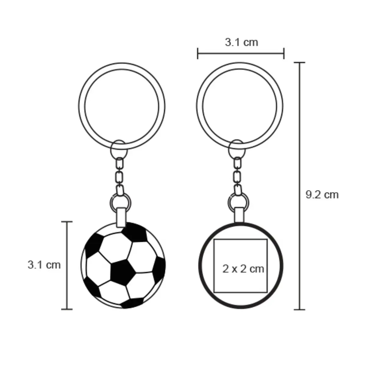 10pzs Llavero Metalico For Promotional Balon Futbol - For Promotional - detalle