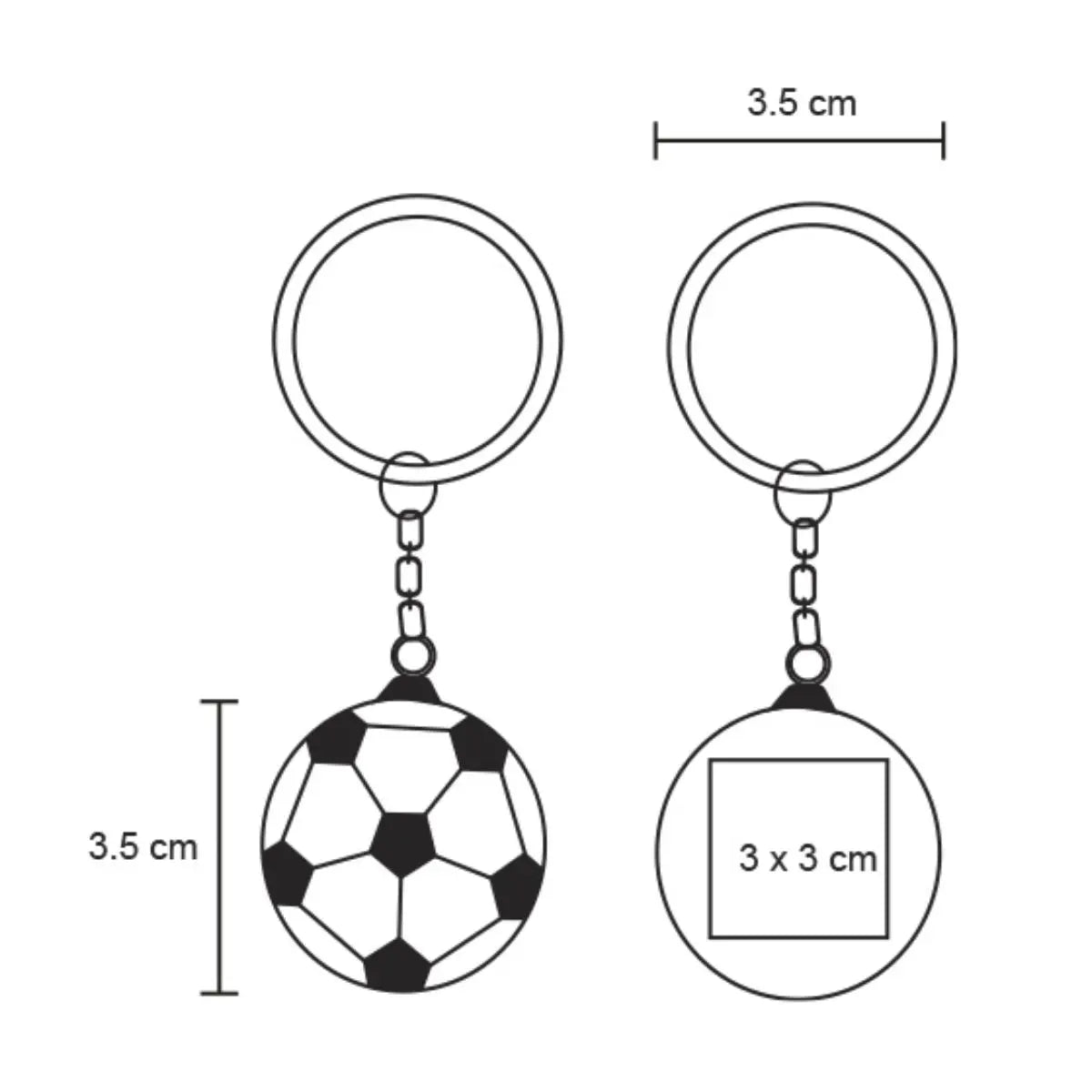 10pzs Llavero Metalico For Promotional Balon Futbol - For Promotional - vista lateral
