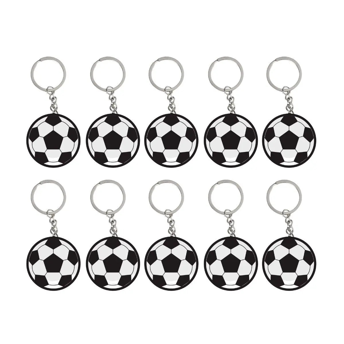 10pzs Llavero Circular For Promotional Diseño Balon Soccer Metal - For Promotional