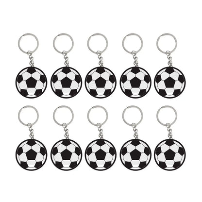 10pzs Llavero Circular For Promotional Diseño Balon Soccer Metal - For Promotional