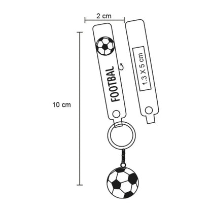 10pzs Llavero c/ Balon Futbol For Promotional Llaves - For Promotional - empaque