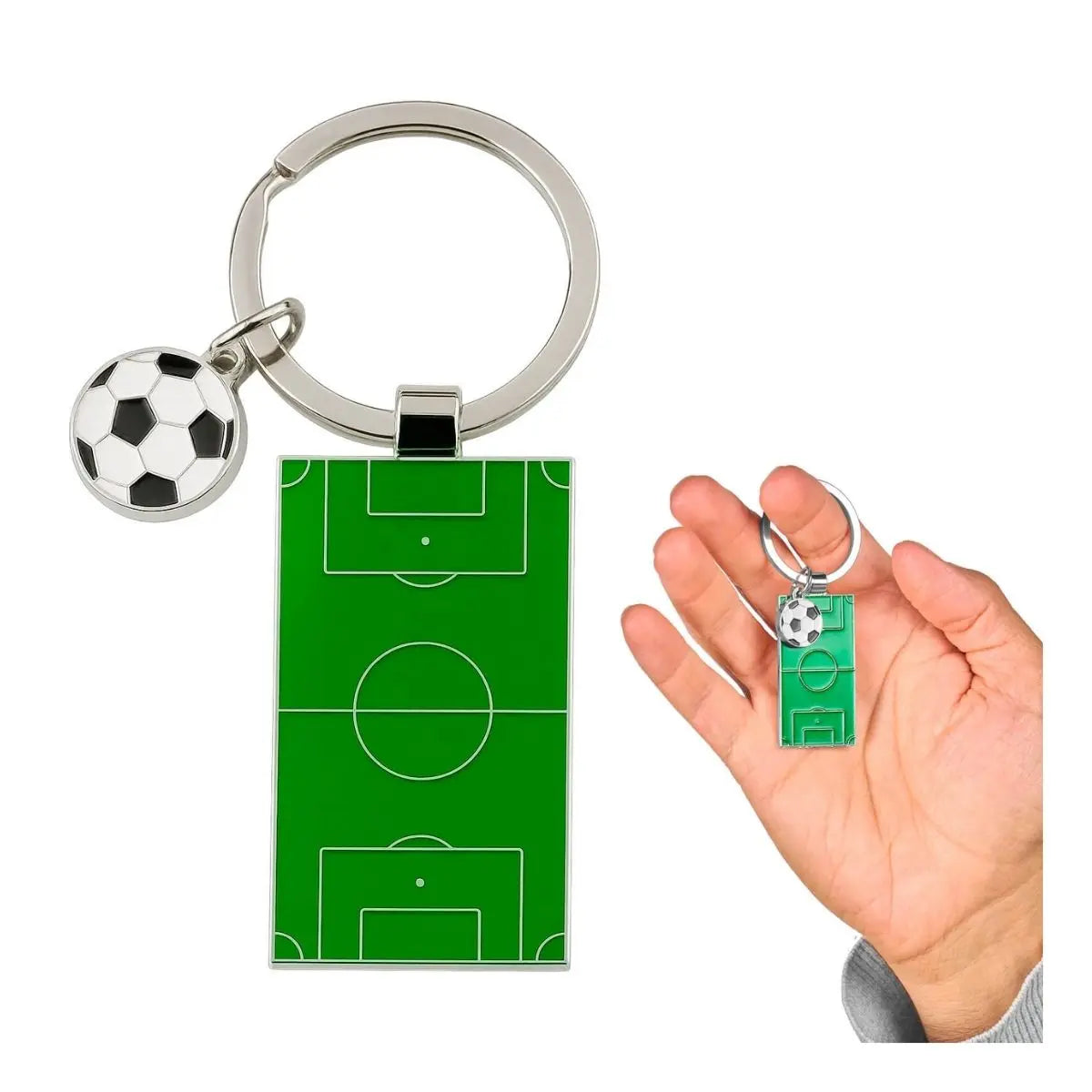 10pzs Llavero Metalico For Promotional Forma Cancha Futbol - For Promotional - empaque