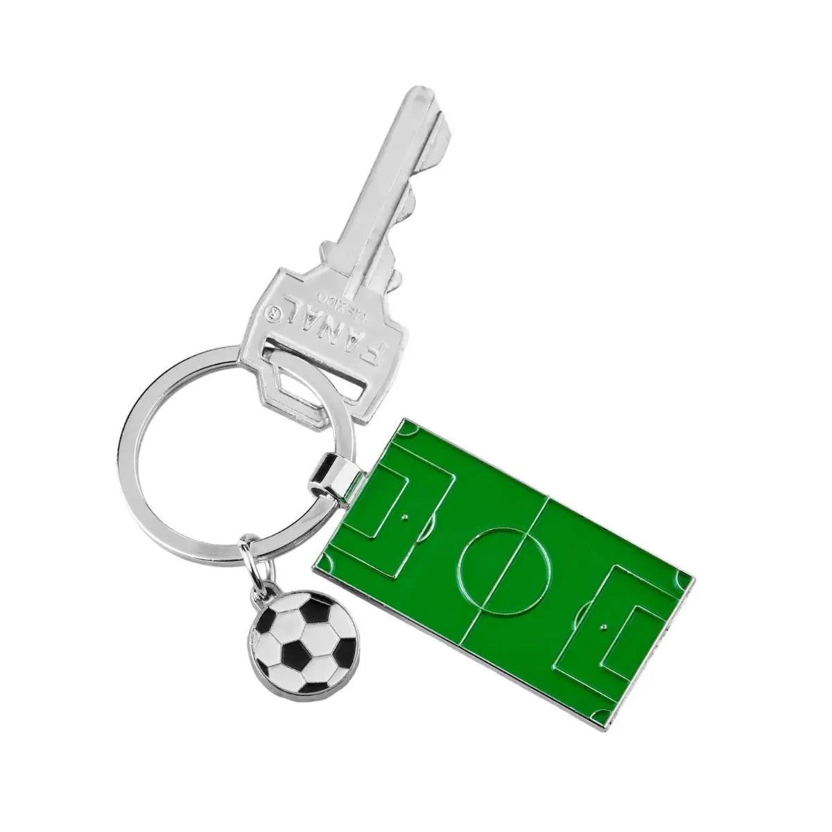 10pzs Llavero Metalico For Promotional Forma Cancha Futbol - For Promotional - vista trasera
