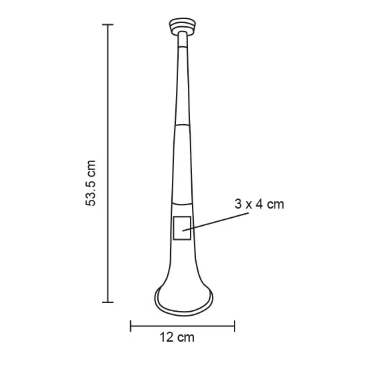 10pzs Vuvuzela Tricolor For Promotional Extensible - For Promotional - vista trasera