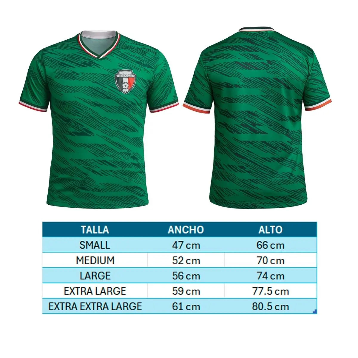 Playera Verde Logo Mexico For Promotional Elegir Talla XL - For Promotional - vista lateral