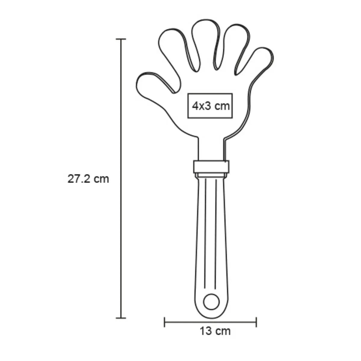 Aplaudidor Plastico For Promotional Forma Mano Tricolor - For Promotional - vista trasera