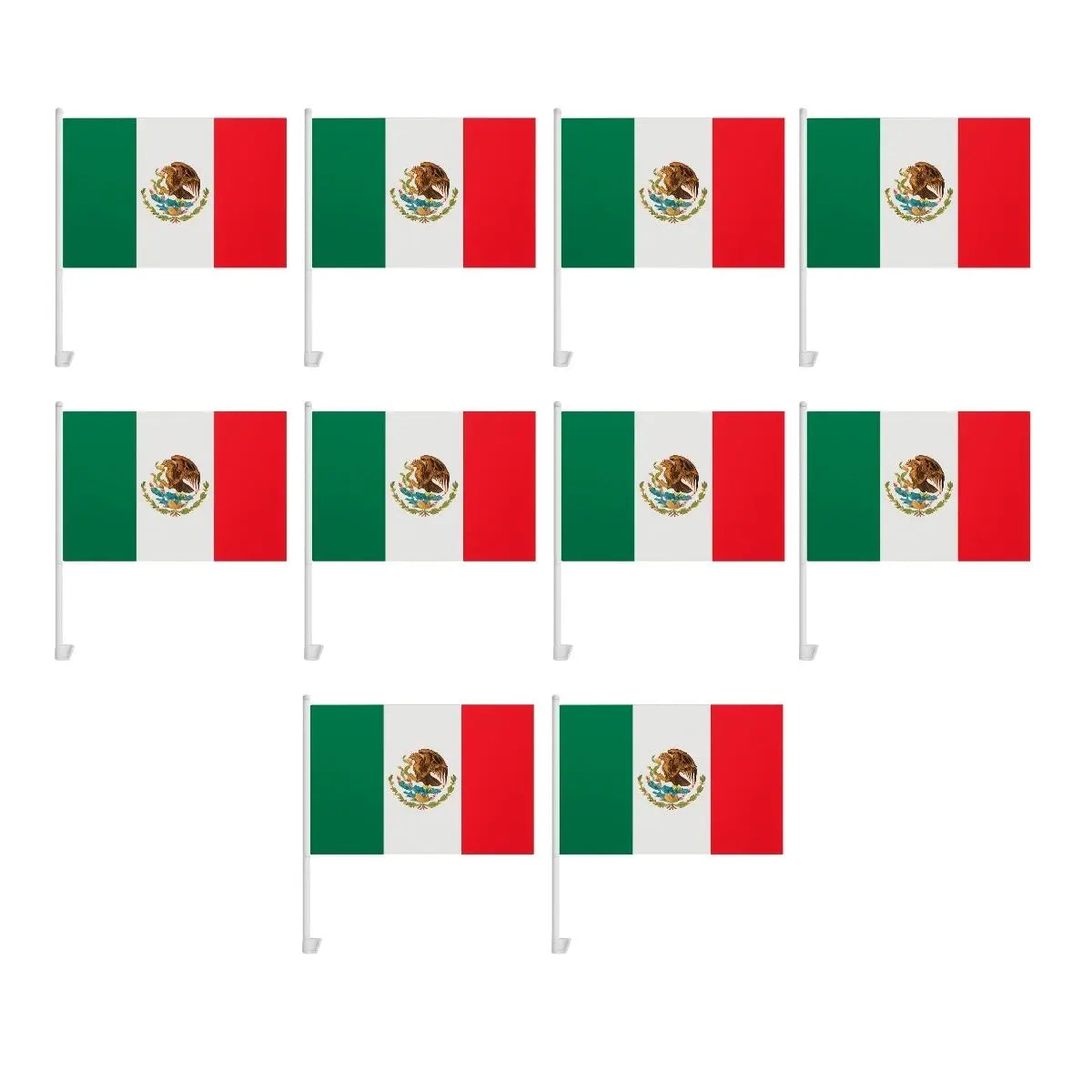 10pzs Bandera Mexico For Promotional p/ Auto Poliester - For Promotional - detalle
