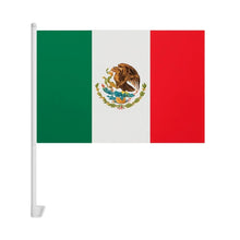 10pzs Bandera Mexico For Promotional p/ Auto Poliester - For Promotional - vista lateral