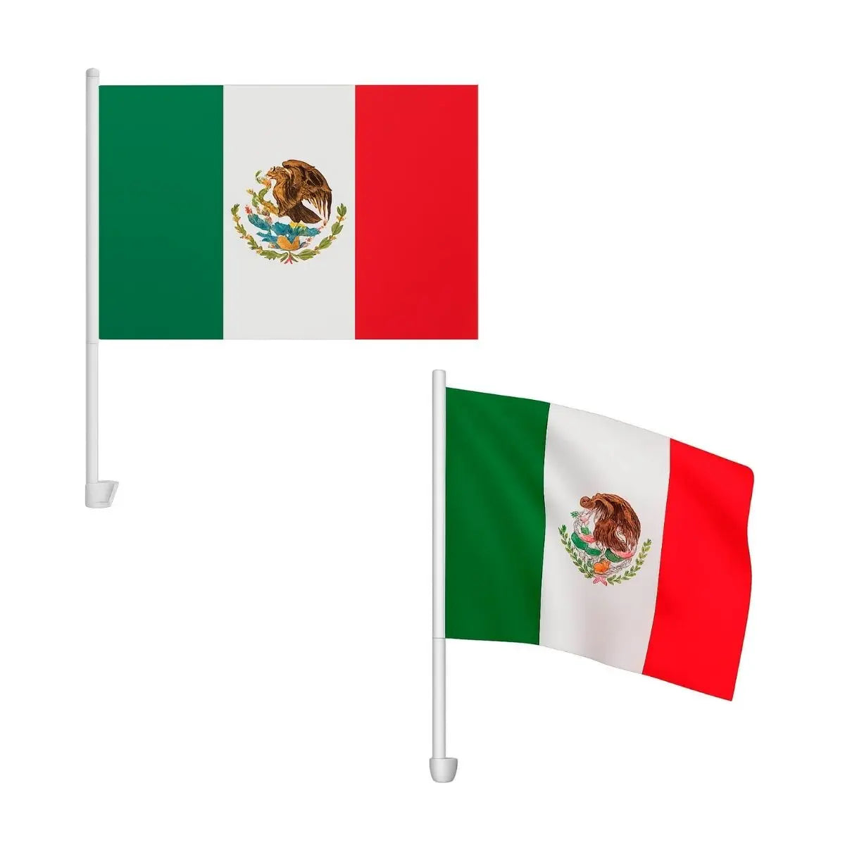 10pzs Bandera Mexico For Promotional p/ Auto Poliester - For Promotional - vista trasera