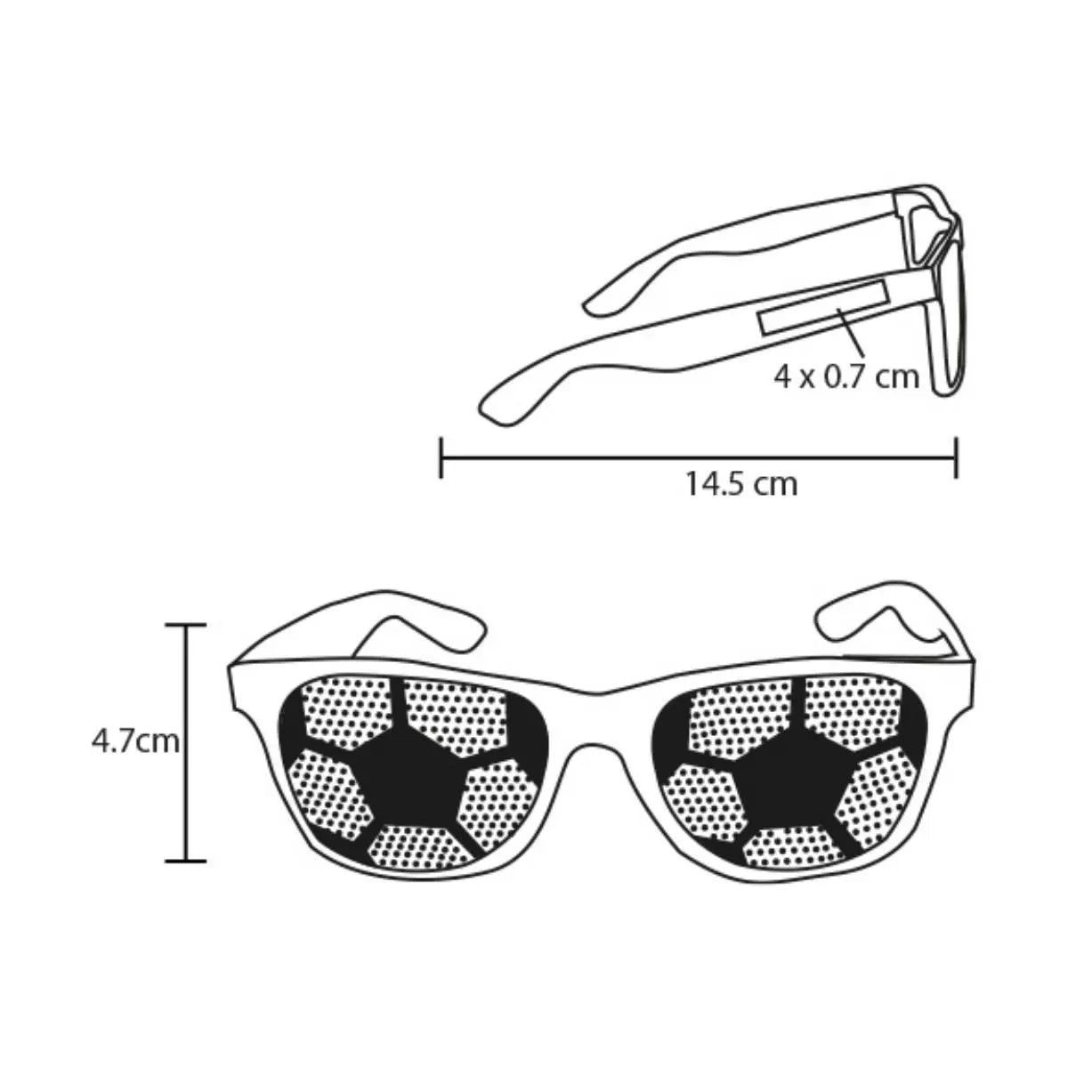 5pzs Lentes Plastico For Promotional Impresion Balon Soccer - For Promotional - vista lateral